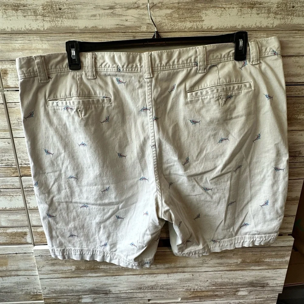 🤍 St John’s Bay Marlin Fish Print Shorts 52 Big Comfort Stretch
